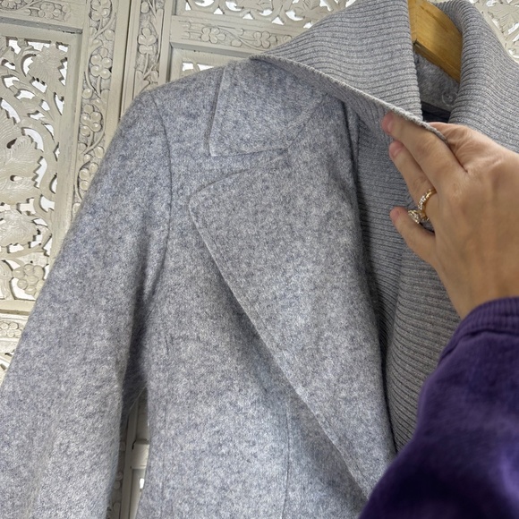 Iris Setlakwe Gray Wool Blend Removable Collar Single Button Blazer Jacket Sz XS - Picture 4 of 9